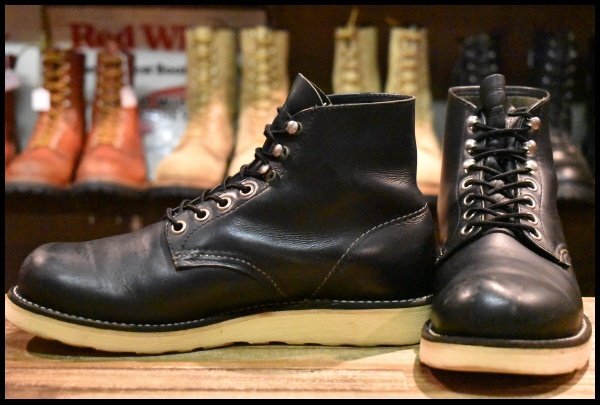 【6D 良品 06年】レッドウィング 8165 アイリッシュセッター 黒 ブラッククローム プレーントゥ 編み上げ ブーツ redwing HOPESMORE