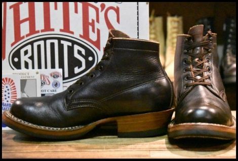 【8E 箱付 良品】WHITE’S ホワイツ セミドレス ブラウンドレス 茶 ビブラム705シングル 編み上げ レースアップ ブーツ HOPESMORE