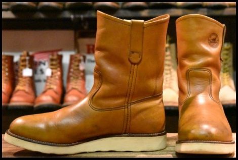 【9D 良品 緑犬タグ 犬刻印 97年】レッドウィング 866 ペコス 茶 オロイジナル ブラウン プルオン ブーツ redwing pecos HOPESMORE