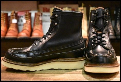 【7.5E 良品 50周年モデル 犬タグ】レッドウィング 1952 アイリッシュセッター 黒 ブラッククローム モックトゥ ブーツ redwing HOPESMORE