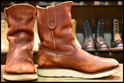 【6E 中古 犬タグ 97年】レッドウィング 8866 ペコス 赤茶 オロラセット プルオン クッションソール ブーツ redwing pecos HOPESMORE