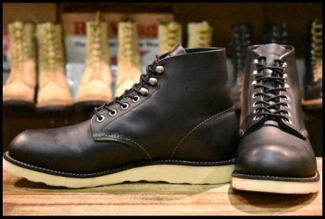 【9D 美品 11年】レッドウィング 8165 アイリッシュセッター 黒 ブラッククローム プレーントゥ 編み上げ ブーツ redwing HOPESMORE