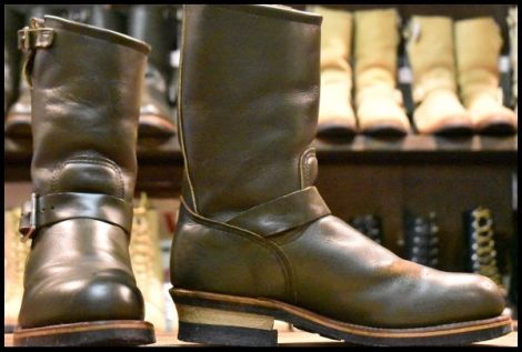 【7.5D 良品 PT99刺繍】レッドウィング 8273 エンジニア 緑 カンガタン グリーン スチールトゥ ブーツ redwing HOPESMORE