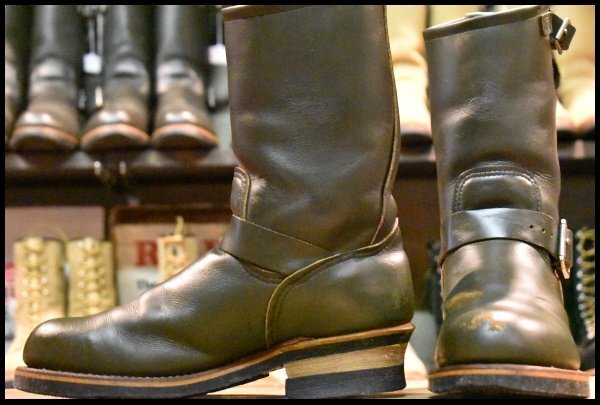 【7.5D 良品 PT99刺繍】レッドウィング 8273 エンジニア 緑 カンガタン グリーン スチールトゥ ブーツ redwing HOPESMORE