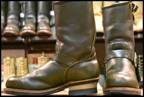 【7.5D 良品 PT99刺繍】レッドウィング 8273 エンジニア 緑 カンガタン グリーン スチールトゥ ブーツ redwing HOPESMORE