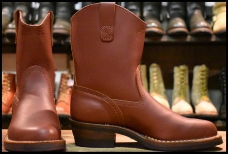【7D 未使用 12年】WESCO ウエスコ カスタムモリソン レッドウッド 赤茶 ビブラム700ブラウンシングル ブーツ MORRISON HOPESMORE