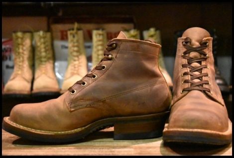 【8E 美品】WHITE’S ホワイツ セミドレス ディストレスド ブラウン 茶 ビブラム430シングル 編み上げ ブーツ HOPESMORE