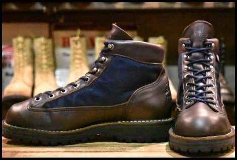 【7.5EE 良品 白タグ】Danner ダナー ダナーライト バリスティック 30474 ブラウン×ネイビー レースアップ トレッキング ブーツ HOPESMORE