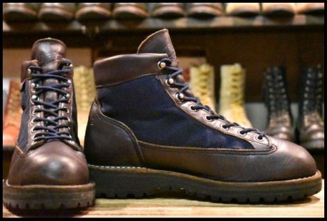 【7.5EE 良品 白タグ】Danner ダナー ダナーライト バリスティック 30474 ブラウン×ネイビー レースアップ トレッキング ブーツ HOPESMORE