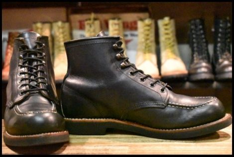 【9D 良品 12年】レッドウィング 9213 モックトゥ 黒 ブラック オイルドレザー モックトゥ ブーツ redwing HOPESMORE