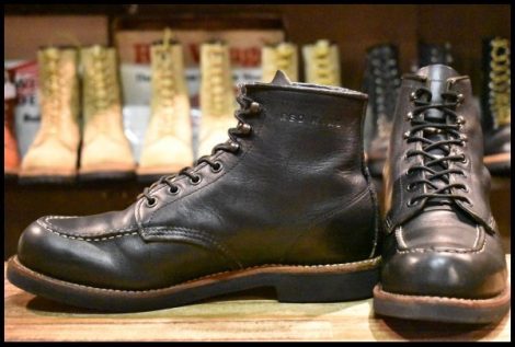 【9D 良品 12年】レッドウィング 9213 モックトゥ 黒 ブラック オイルドレザー モックトゥ ブーツ redwing HOPESMORE