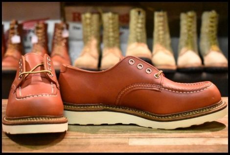 【7.5D 箱付 未使用 10年】レッドウィング 8103 オックスフォード 赤茶 オロラセット モック ローカット 短靴 ブーツ redwing HOPESMORE