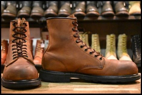 【10.5B 良品 PT99刺繍EH】レッドウィング 2420 ブラウン 赤茶 プレーン スチールトゥ ブーツ redwing HOPESMORE