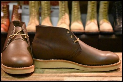 【8.5D 箱付 未使用 11年】レッドウィング 8596 チャッカ ワークチャッカ プレーントゥ ブラウン 茶色 短靴 ブーツ redwing HOPESMORE