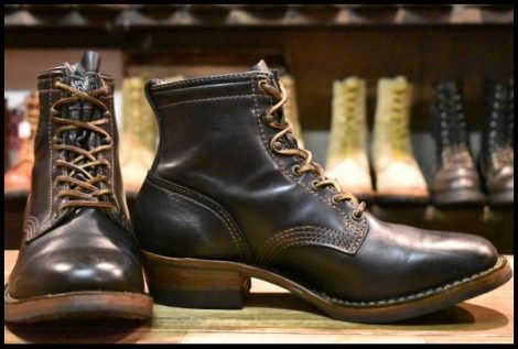 【9.5E 箱付 美品 12年】WESCO ウエスコ フライトマスター 207P 黒 ブラック コードバン ジョブマスター レースアップ ブーツ HOPESMORE