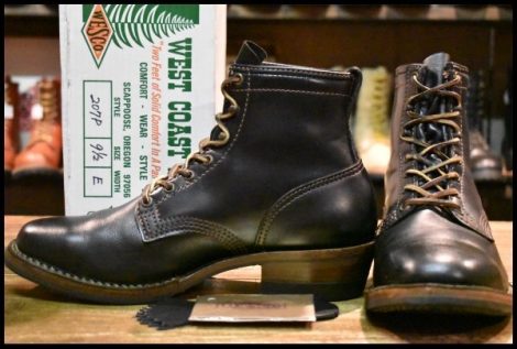 【9.5E 箱付 美品 12年】WESCO ウエスコ フライトマスター 207P 黒 ブラック コードバン ジョブマスター レースアップ ブーツ HOPESMORE