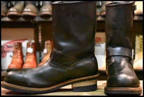 【9.5D 良品 08年】レッドウィング 2268 エンジニア 黒 ブラッククローム スチールトゥ プルオン ブーツ redwing HOPESMORE