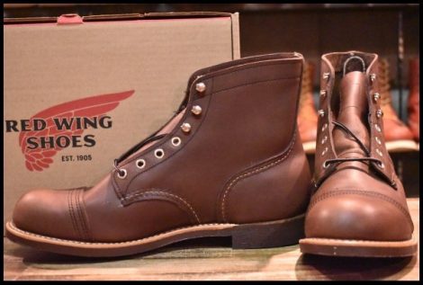 【9.5D 箱付 未使用 22年】レッドウィング 8111 アイアンレンジャー アンバー ハーネス キャップトゥ ブラウン ブーツ redwing HOPESMORE