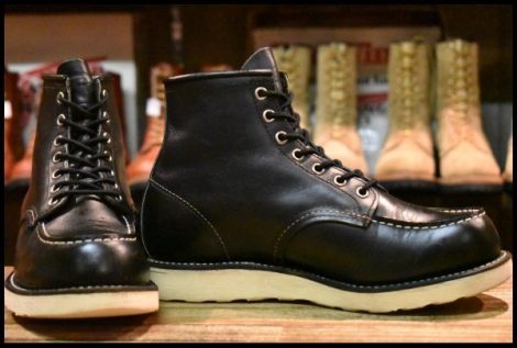 【7.5EE 良品 羽タグ 03年】レッドウィング 8130 アイリッシュセッター 黒 ブラッククローム モックトゥ 8179 ブーツ redwing HOPESMORE