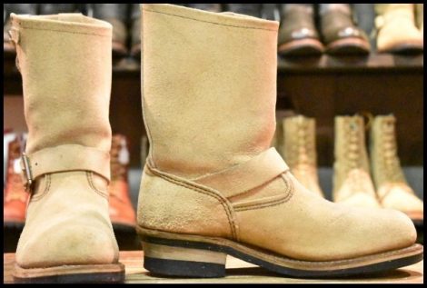 【7.5D 良品 08年】レッドウィング 8268 スエード エンジニア ホーソーンアビレーン ラフアウト スチールトゥ ブーツ redwing HOPESMORE