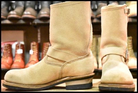 【7.5D 良品 08年】レッドウィング 8268 スエード エンジニア ホーソーンアビレーン ラフアウト スチールトゥ ブーツ redwing HOPESMORE