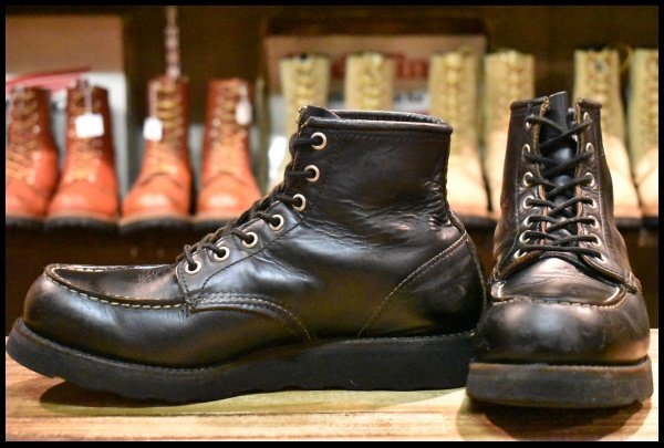 【8.5D 良品 羽タグ 98年】レッドウイング 8137 アイリッシュセッター 黒 ブラッククローム ブーツ redwing HOPESMORE