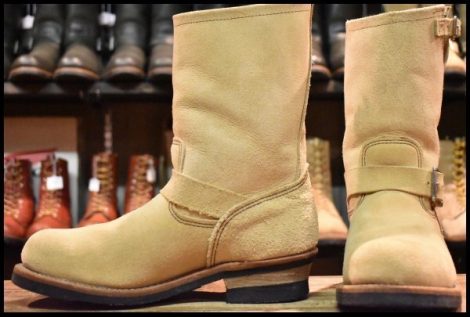 【8.5EE 良品 16年】レッドウィング 8268 スエード エンジニア ホーソーンアビレーンラフアウト スチールトゥ ブーツ redwing HOPESMORE