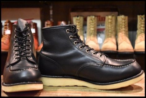 【10E 良品 06年】レッドウィング 8179 アイリッシュセッター 黒 ブラッククローム モック 編み上げ 8130 ブーツ redwing HOPESMORE