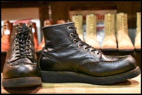 【8.5D 良品 羽タグ 98年】レッドウイング 8137 アイリッシュセッター 黒 ブラッククローム ブーツ redwing HOPESMORE