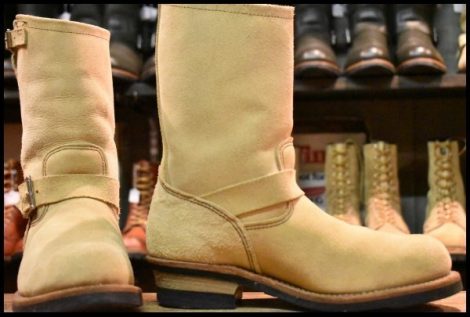 【8.5EE 良品 16年】レッドウィング 8268 スエード エンジニア ホーソーンアビレーンラフアウト スチールトゥ ブーツ redwing HOPESMORE
