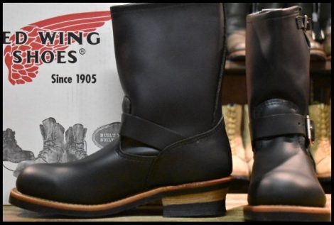 【8.5D 箱付 未使用 09年】レッドウィング 2268 エンジニア 黒 ブラッククローム スチールトゥ ブーツ redwing HOPESMORE