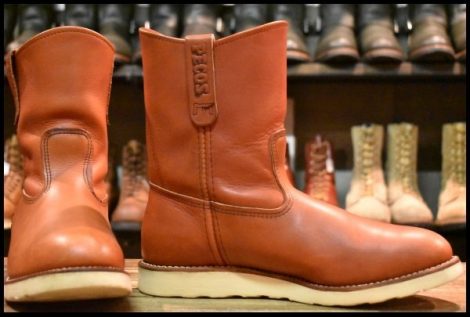 【9E 良品 13年】レッドウィング 8866 ペコス 赤茶 オロラセット クッションソール プルオン ブーツ redwing pecos HOPESMORE