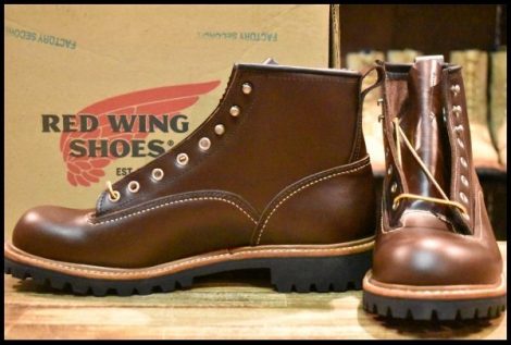 【9D 箱付 未使用 10年】レッドウィング 2933 ビブラム ラインマン チョコレート クローム 茶 編み上げ ブーツ redwing HOPESMORE