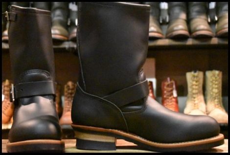【8.5D 箱付 未使用 09年】レッドウィング 2268 エンジニア 黒 ブラッククローム スチールトゥ ブーツ redwing HOPESMORE