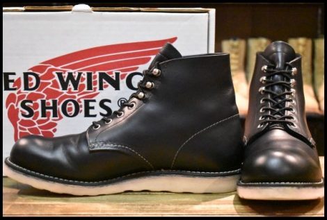 【10D 箱付 良品 犬タグ復刻 19年】レッドウィング 8165 アイリッシュセッター ブラッククローム プレーントゥ ブーツ redwing HOPESMORE