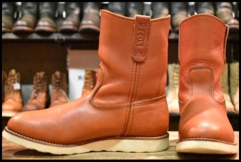 【9E 良品 13年】レッドウィング 8866 ペコス 赤茶 オロラセット クッションソール プルオン ブーツ redwing pecos HOPESMORE