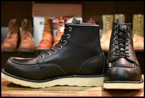 【9E 美品 08年】レッドウィング 8179 アイリッシュセッター 黒 ブラッククローム モックトゥ レースアップ ブーツ redwing HOPESMORE