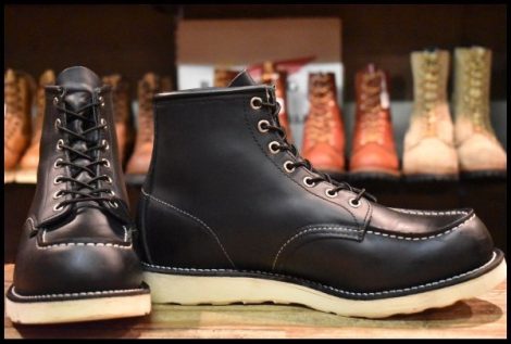 【9E 美品 08年】レッドウィング 8179 アイリッシュセッター 黒 ブラッククローム モックトゥ レースアップ ブーツ redwing HOPESMORE