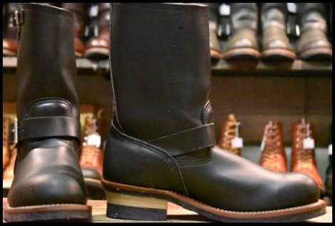 【8.5D 美品 13年】レッドウィング 2268 エンジニア 黒 ブラッククローム スチールトゥ ブーツ redwing HOPESMORE