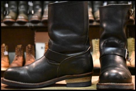 【10D 良品 11年】レッドウィング 9085 エンジニア 黒 ブラックハーネス スチールトゥ 2268 ブーツ redwing HOPESMORE