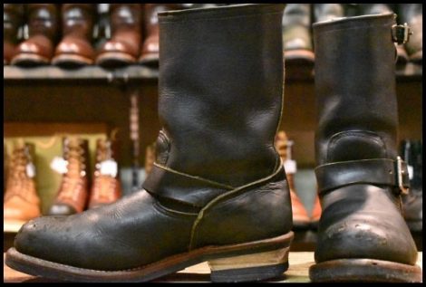 【8.5D 中古 13年】レッドウィング 9085 エンジニア 黒 ブラックハーネス スチールトゥ 2268 ブーツ redwing HOPESMORE