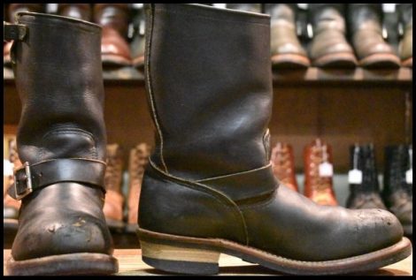 【8.5D 中古 13年】レッドウィング 9085 エンジニア 黒 ブラックハーネス スチールトゥ 2268 ブーツ redwing HOPESMORE