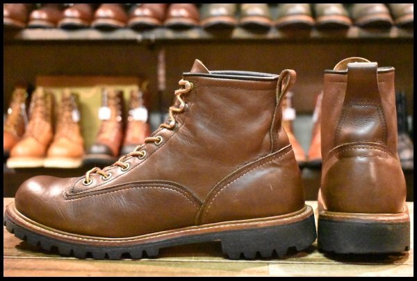 9.5D 良品 12年】レッドウィング 2936 ビブラム ラインマン ブラウン