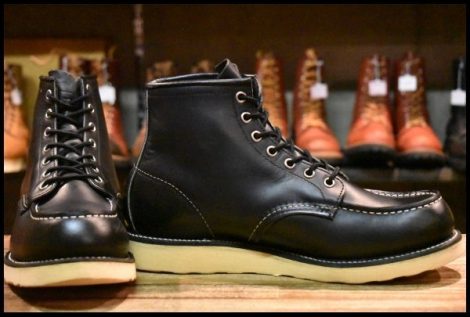 【9.5E 箱付 美品 羽タグ 01年】レッドウィング 8179 アイリッシュセッター 黒 ブラッククローム モックトゥ ブーツ redwing HOPESMORE