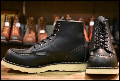 【9D 美品 08年】レッドウィング 8130 アイリッシュセッター 黒 ブラッククローム モックトゥ 編み上げ ブーツ 8179 redwing HOPESMORE