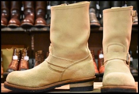 【9D 良品 09年】レッドウィング 8268 スエード エンジニア ホーソーンアビレーン ラフアウト スチールトゥ ブーツ redwing HOPESMORE