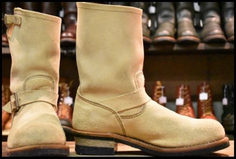 【9D 良品 09年】レッドウィング 8268 スエード エンジニア ホーソーンアビレーン ラフアウト スチールトゥ ブーツ redwing HOPESMORE