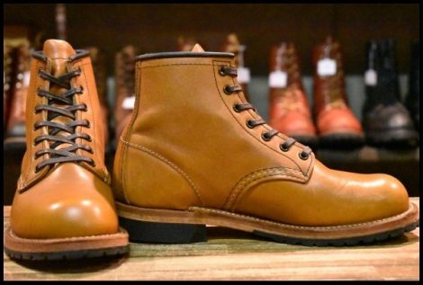 【5D 美品 18年】レッドウィング 9413 ベックマン チェスナット フェザーストーン プレーントゥ 編み上げ ブーツ redwing HOPESMORE