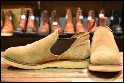 【8E 良品 90’S】レッドウィング 8148 ロメオ サイドゴア タンラフアウト ローカット 短靴 ベージュ ブーツ redwing HOPESMORE