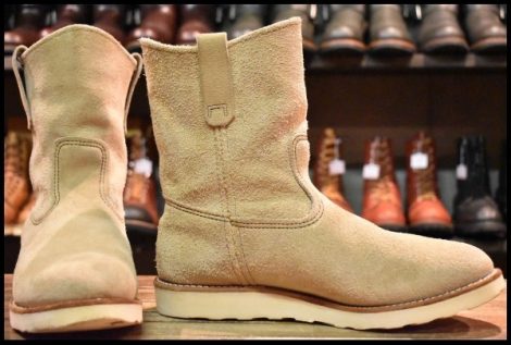 【10E 良品 05年】レッドウィング 8168 スエード ペコス ホーソーン アビレーン ラフアウト ベージュ ブーツ redwing pecos HOPESMORE